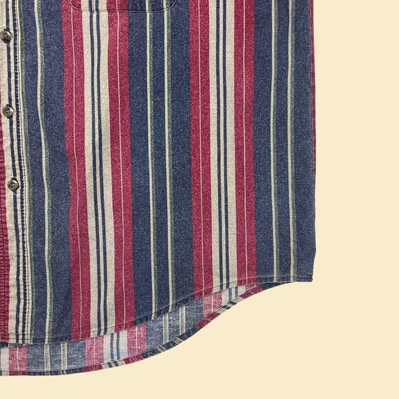 1990s striped shirt by Timbercreek by Wrangler, vintage L to XL button down - Picture 10 of 10